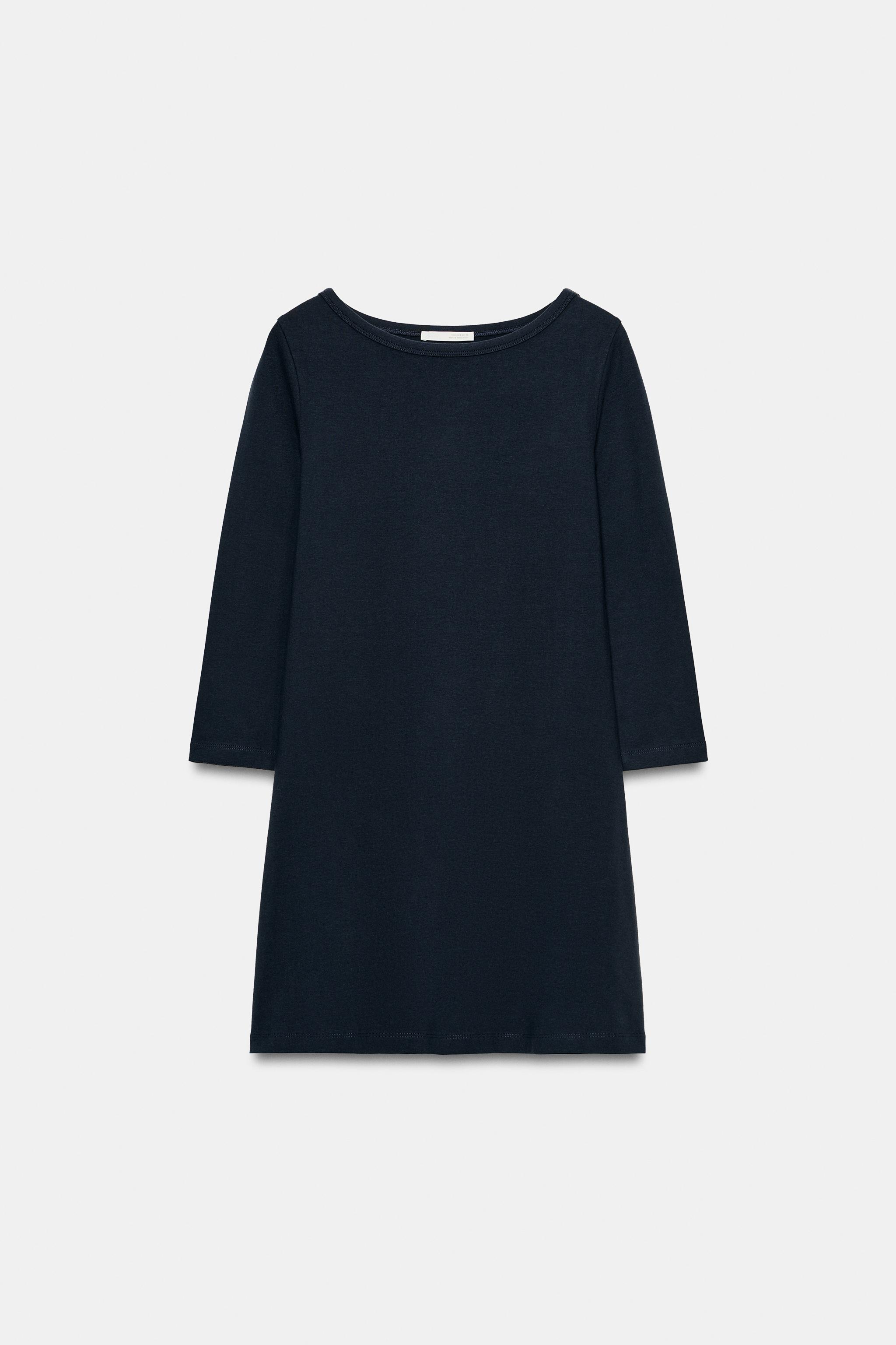SHORT BOAT NECK DRESS