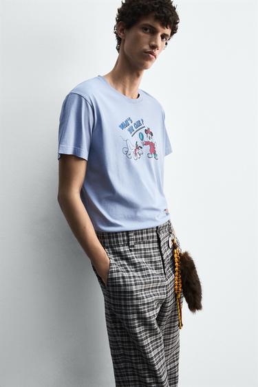 T-SHIRT MICKEY + PLUTO HARRY LAMBERT FOR ZARA X DISNEY - Bleu ciel de Zara - Image 4