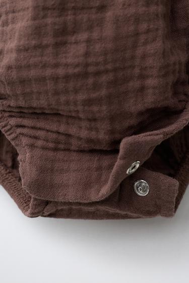 BODY CROISÉ TEXTURÉ - Marron de Zara - Image 4