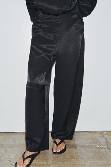 ZW COLLECTION LOOSE-FITTING TROUSERS - Black by Zara - Image 4