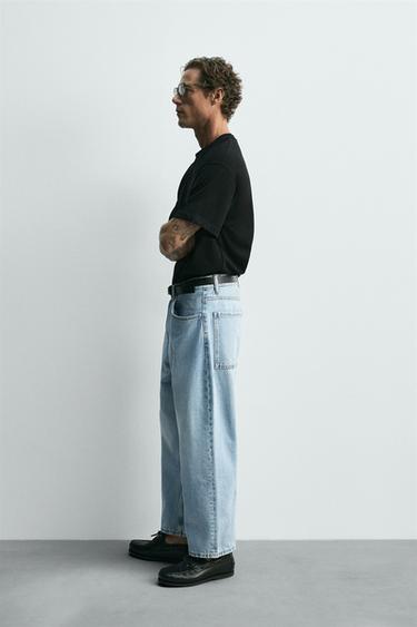 TAPERED WIDE-LEG JEANS - Light blue de Zara - Image 3