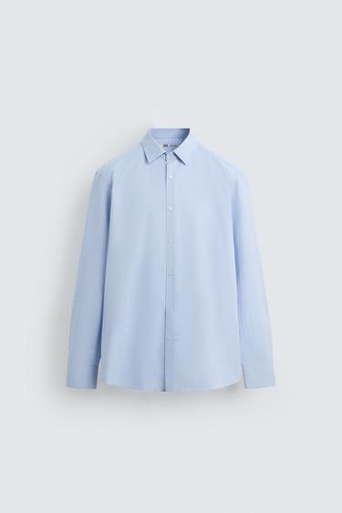 Zara REGULAR FIT SHIRT - Sky blue