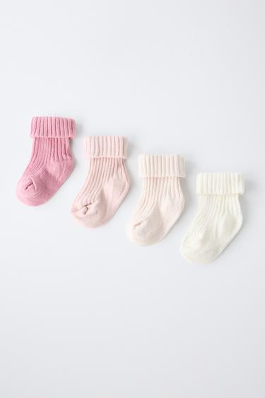 LOT DE QUATRE PAIRES DE CHAUSSETTES COLORÉES EN COFFRET - Rose de Zara - Image 3