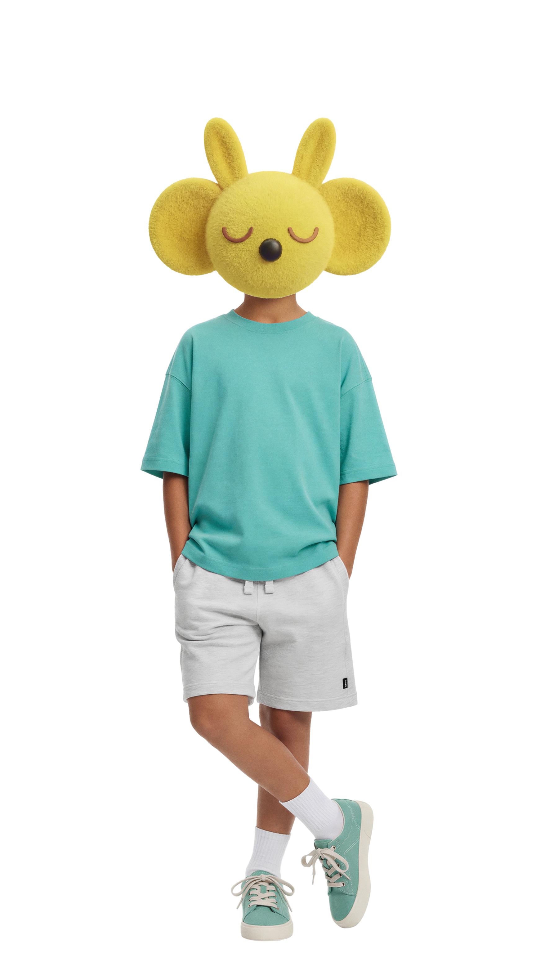 PLAIN T-SHIRT — Mid-turquoise