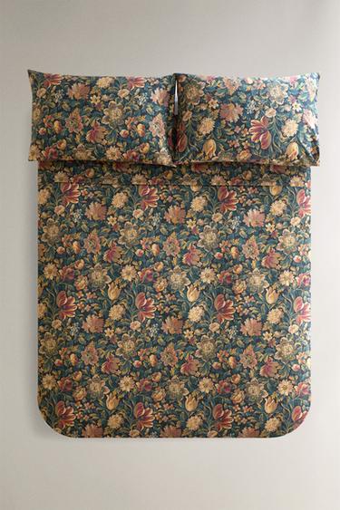 FLORAL PRINT DUVET COVER - MIDNIGHT BLUE by Zara - Image 0