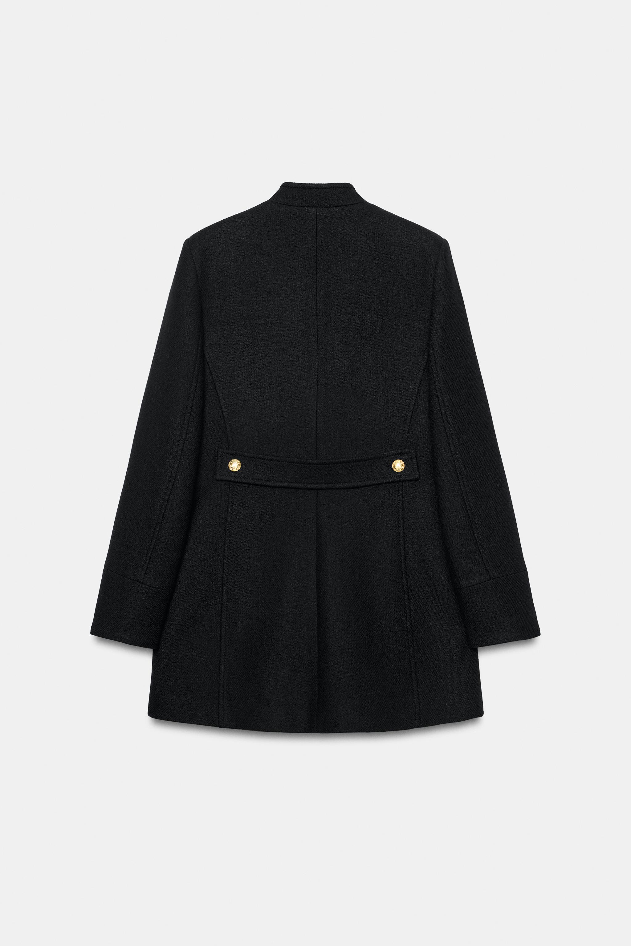 ウールコート トグルボタン付き - ブラック | ZARA Japan / 日本