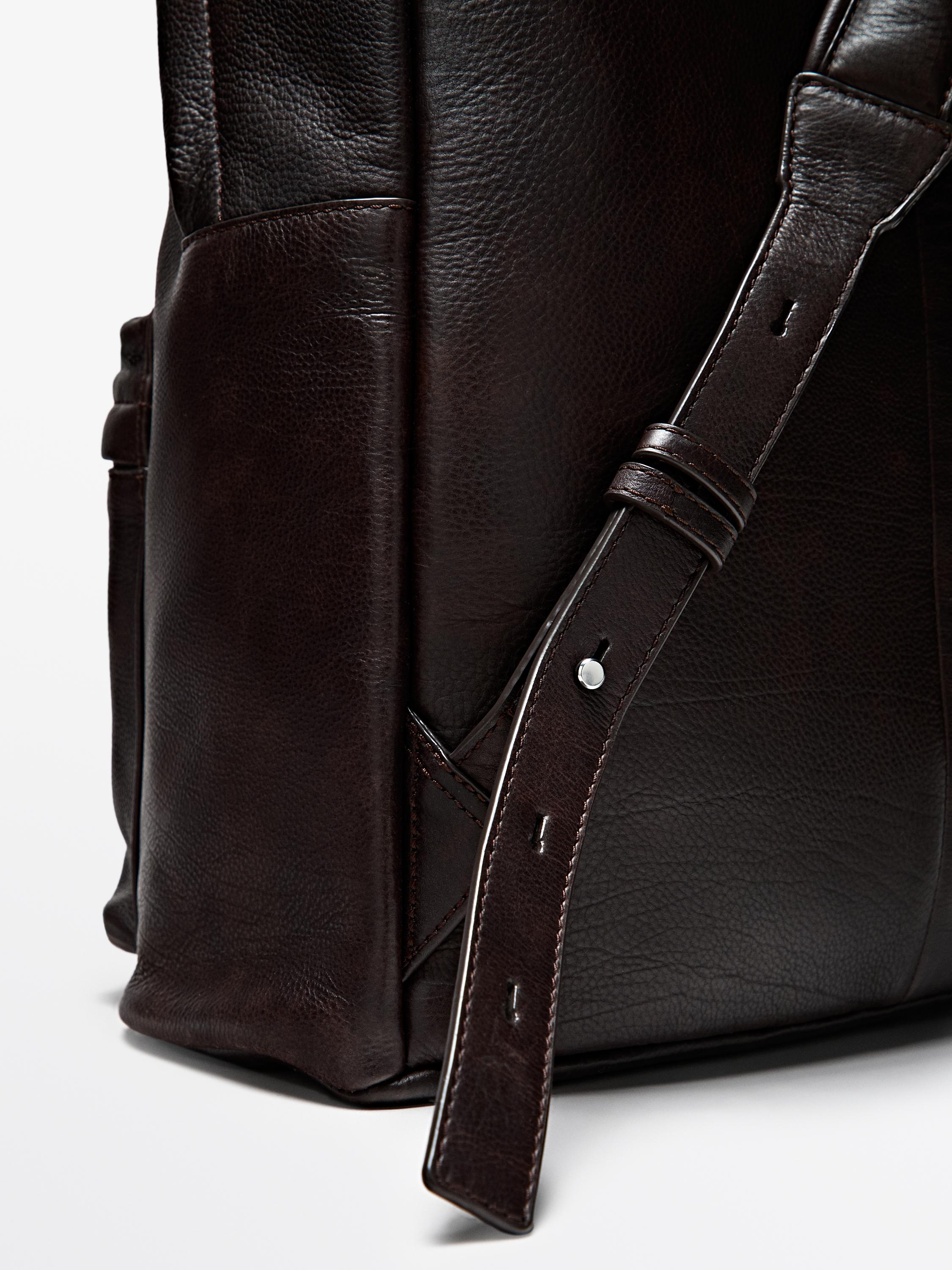 Sac à dos fermeture Éclair cuir nappa
