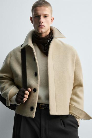 BLOUSON EN MÉLANGE DE LAINE ÉDITION LIMITÉE - Écru de Zara - Image 6