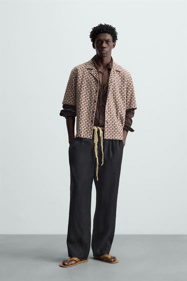 TEXTURED SHIRT - Brown by Zara - Image 0