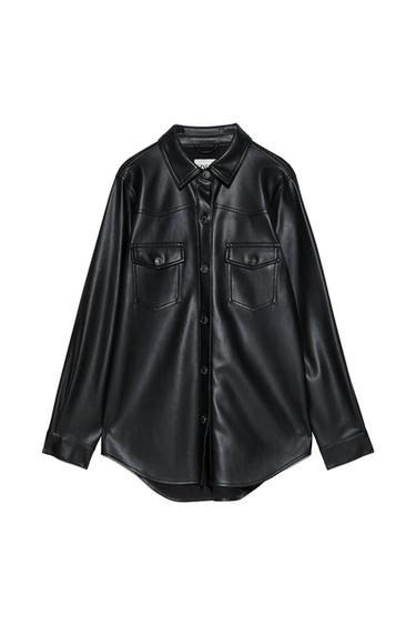OVERSHIRT ΜΕ ΥΦΗ ΔΕΡΜΑΤΟΣ