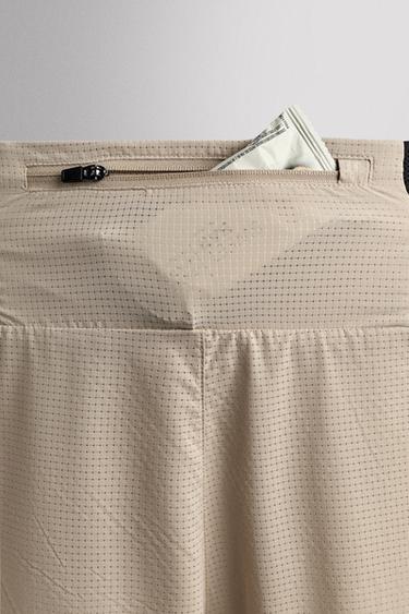 COLOUR BLOCK RUNNING SHORTS - Oyster-white by Zara - Image 8