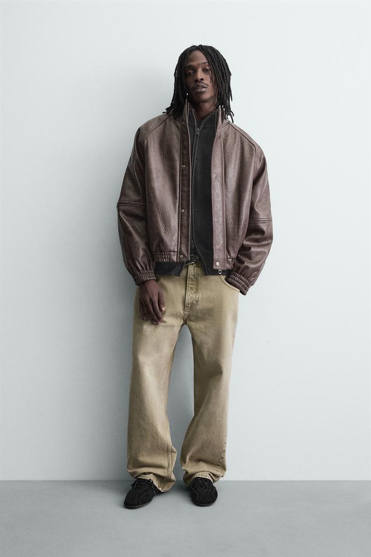 VINTAGE SUNİ DERİ CEKET