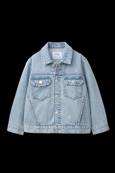 DISTRESSED DENIM JACKET - Mid-blue by Zara - Image 0