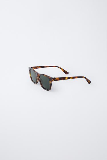 RECTANGULAR RESIN SUNGLASSES - Brown by Zara - Image 1