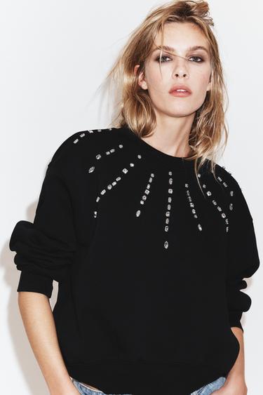 JEWEL SWEATSHIRT - Black by Zara