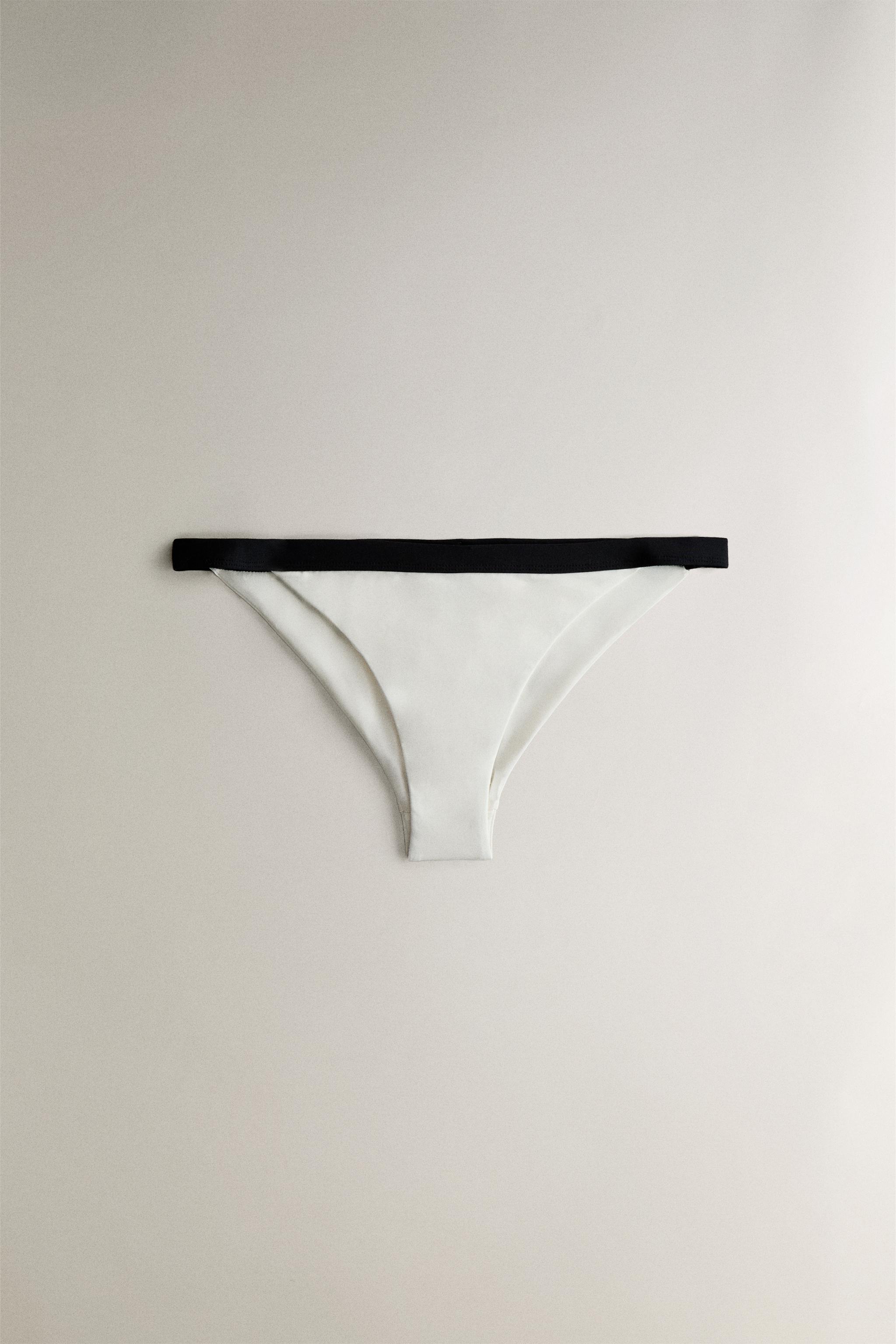 CULOTTE BIKINI DE PLAGE BANDE CONTRASTANTE