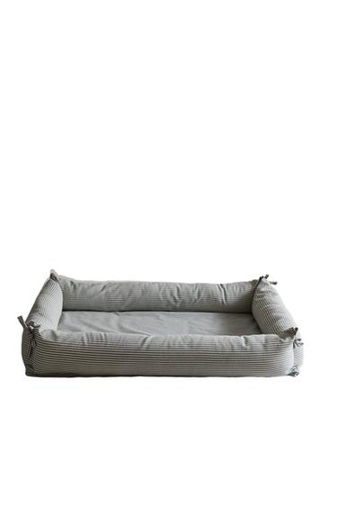 STRIPED COTTON NEST COT - Grey by Zara