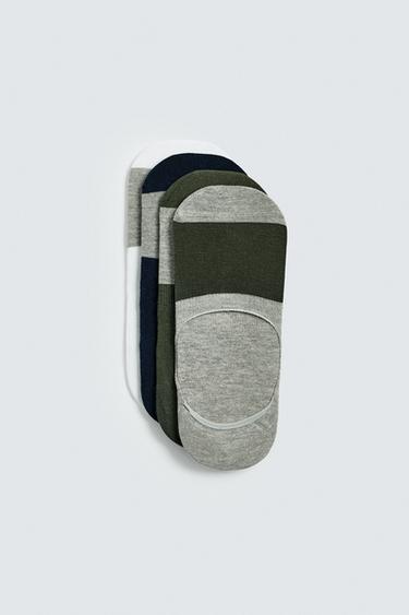 PACK OF 4 STRIPED NO-SHOW SOCKS - various by Zara - Image 0