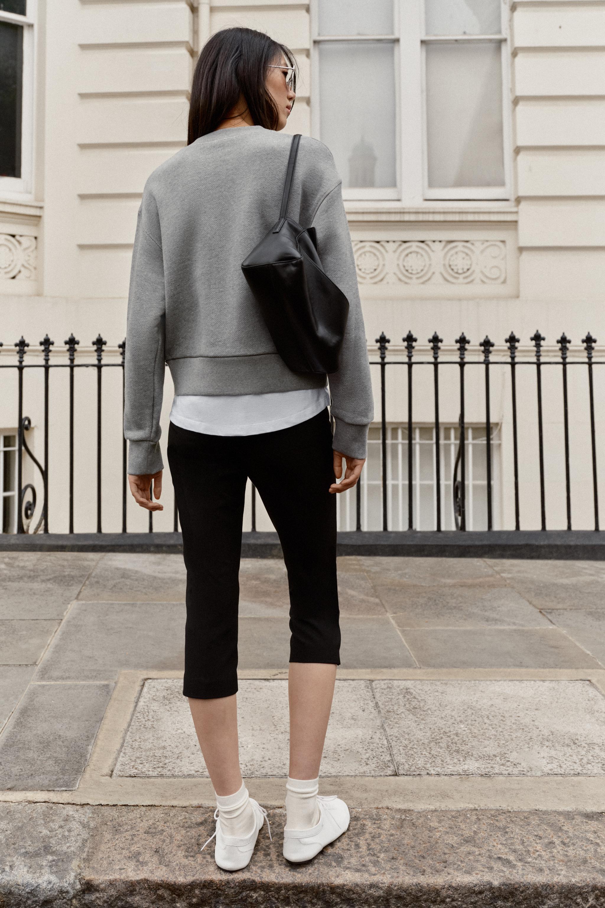 Zara KONTRAST SWEATSHIRT görsel 6