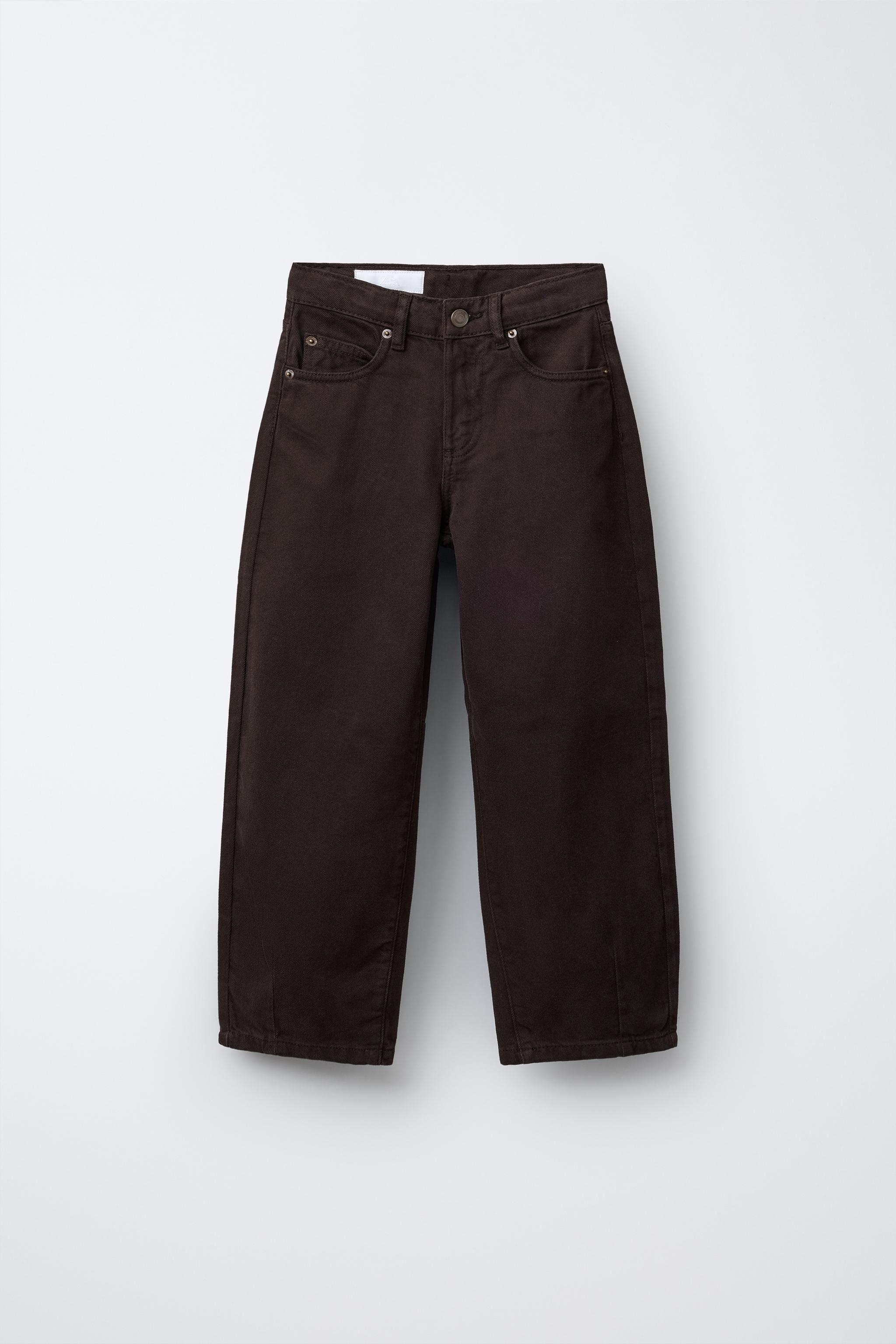 BARREL DENIM PANTS - Chocolate | ZARA United States