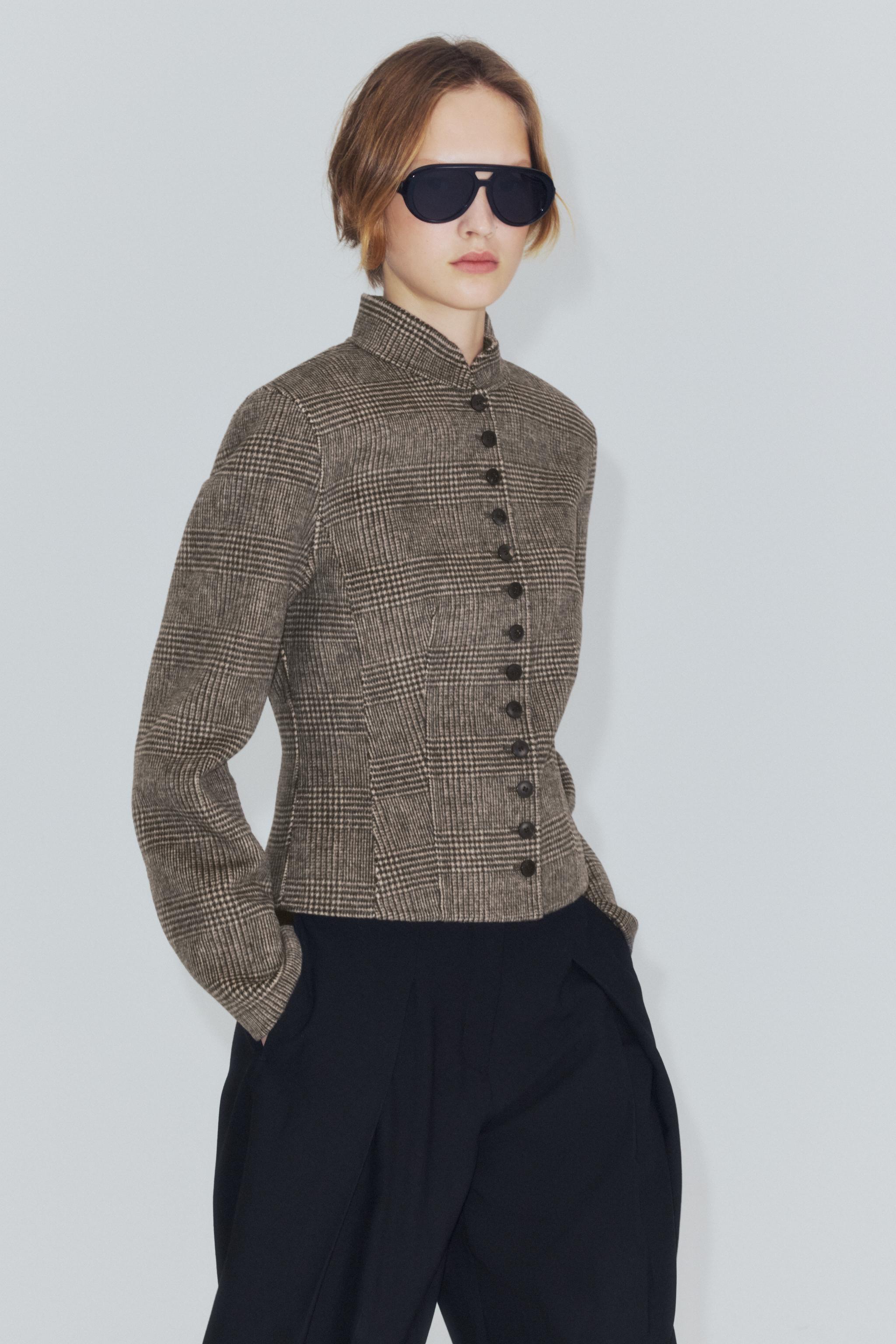 ZW COLLECTION WOOL CROPPED JACKET