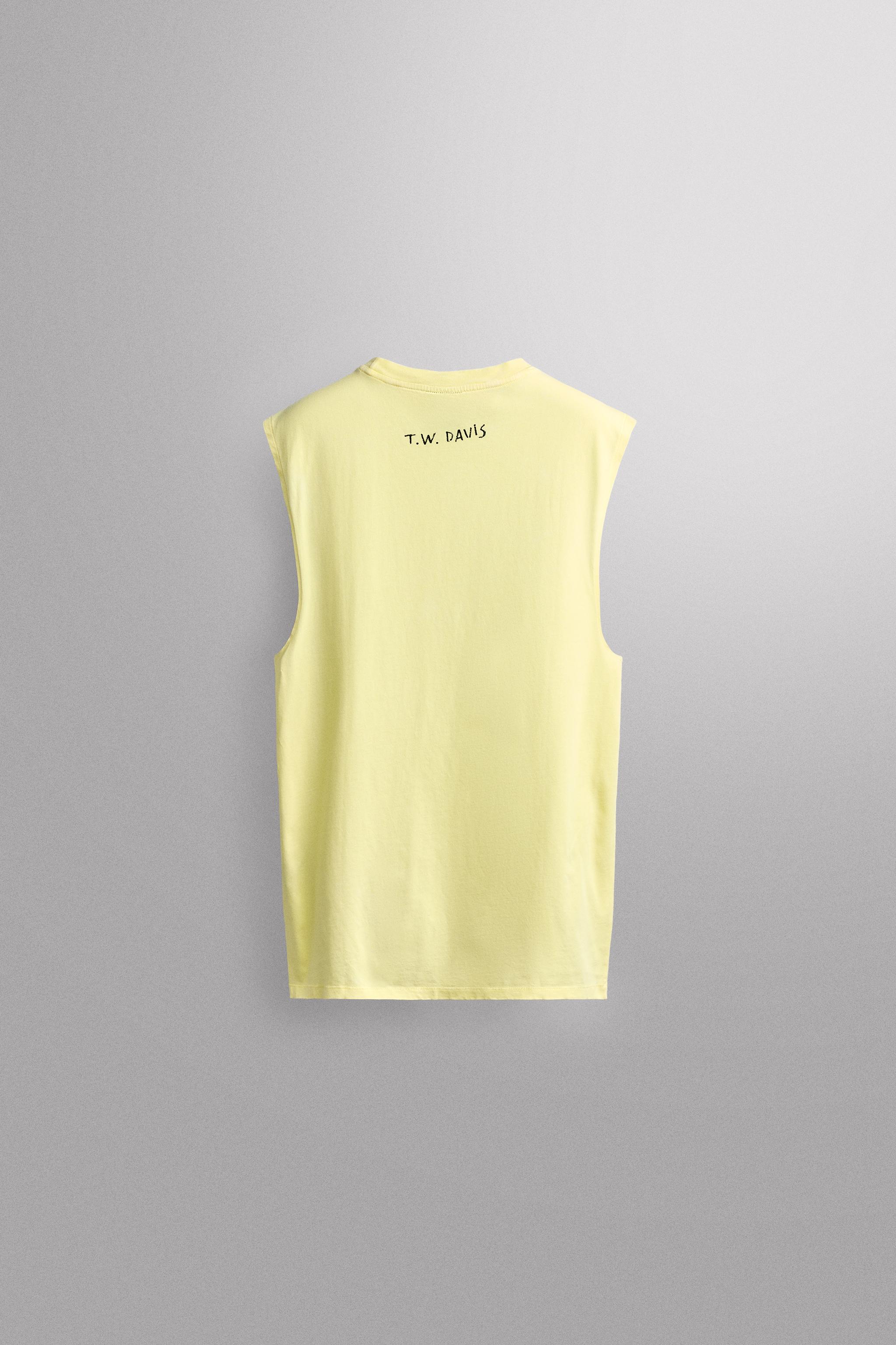 Zara RELAXED FIT BASKILI T-SHIRT görsel 7