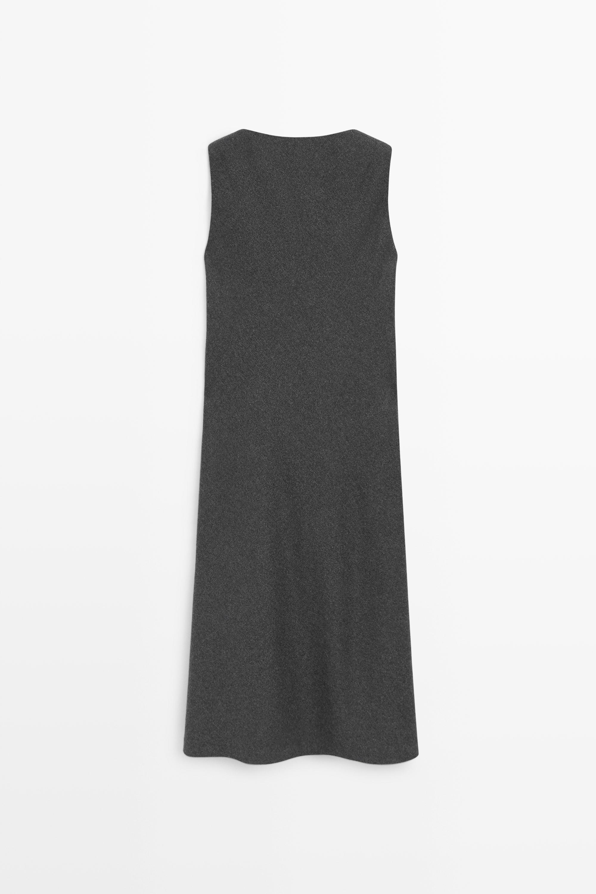 Asymmetric midi dress with draped detail