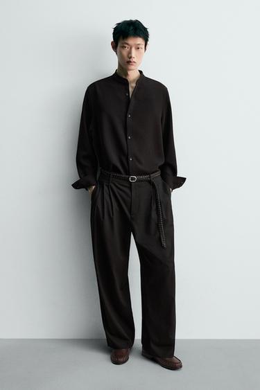 MOCASÍN DESGASTADO ANTIFAZ - Rojo Burdeos de Zara - Imagen 0