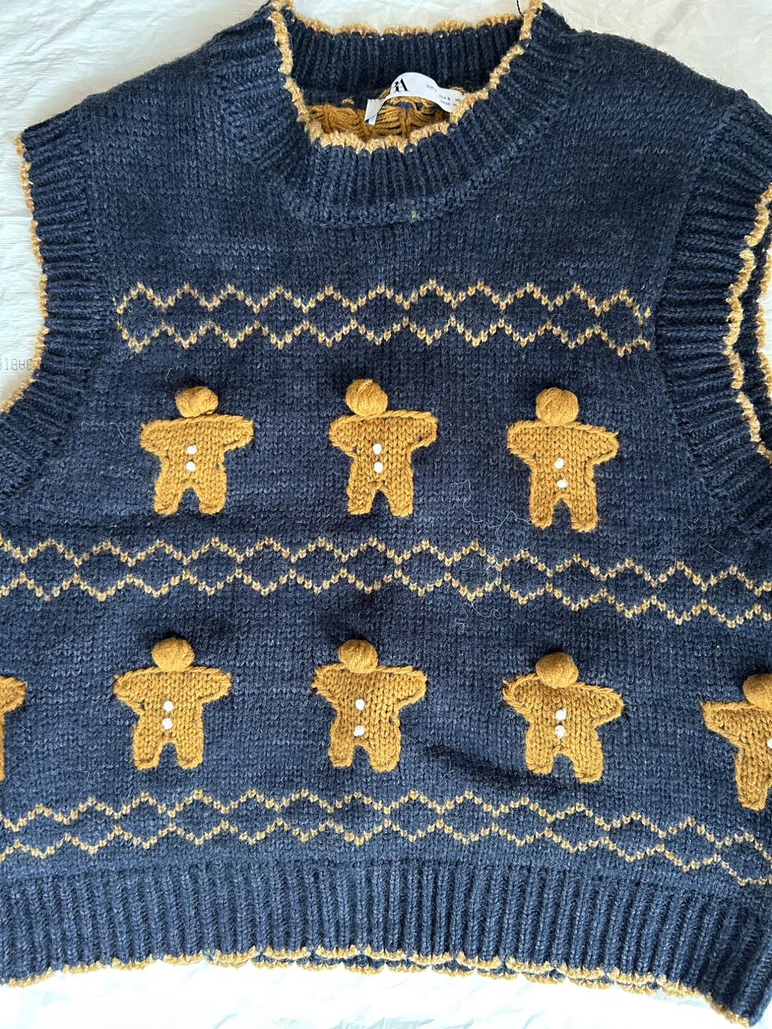 GINGERBREAD COOKIES KNIT SWEATER VEST - Image 2