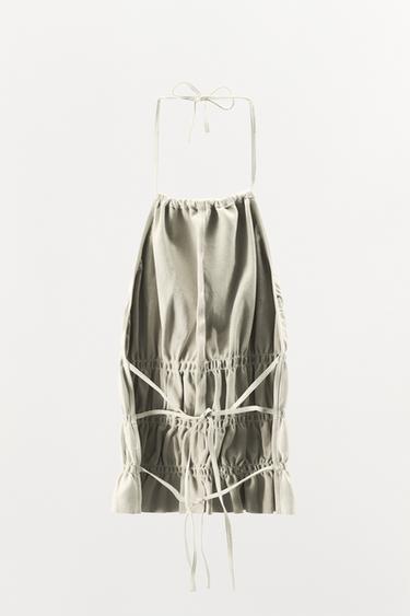 TOP HALTER 100 % CUIR ÉDITION LIMITÉE - Iceberg de Zara - Image 6