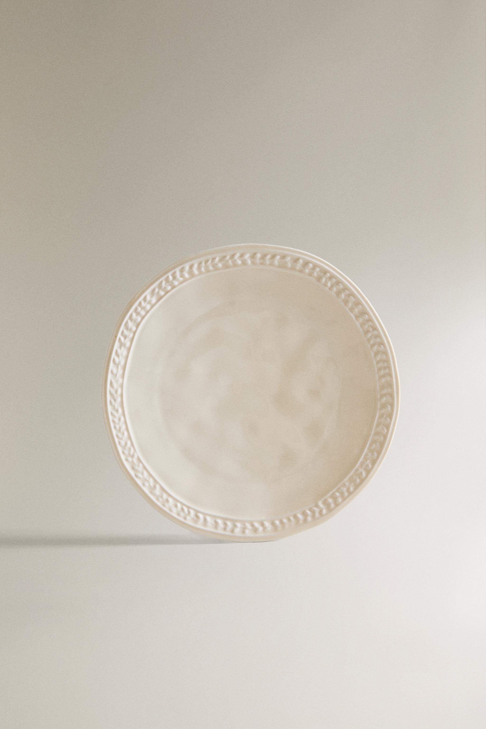 ASSIETTE À DESSERT RELIEF GRÈS