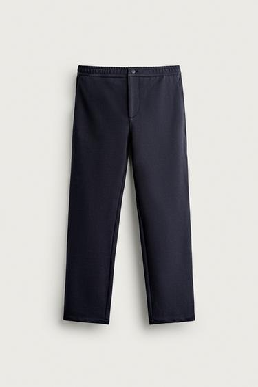 COMFORT JOGGER WAIST TROUSERS - Navy blue by Zara - Image 0