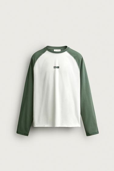COTTON COLOUR BLOCK T-SHIRT - Ecru by Zara - Image 0