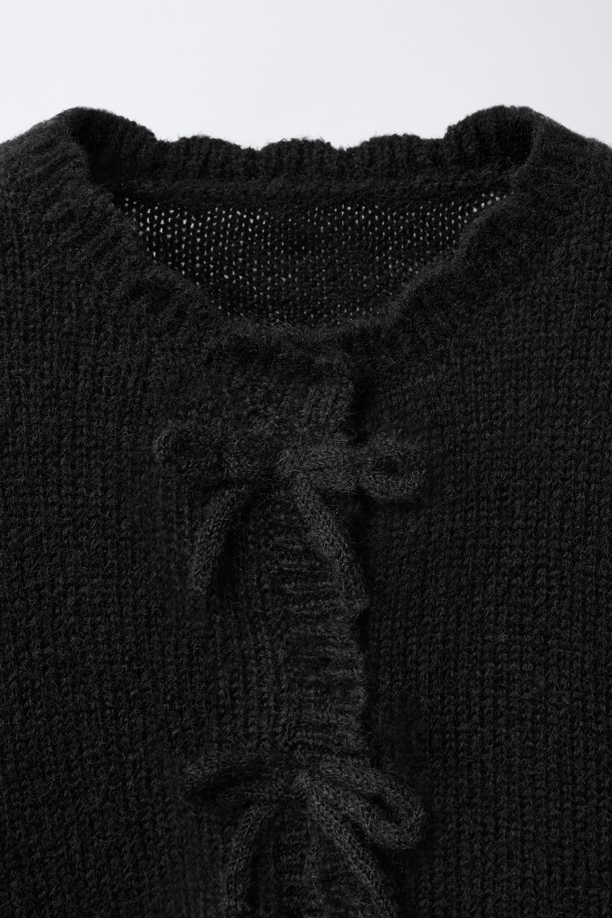 BOW DETAIL CARDIGAN