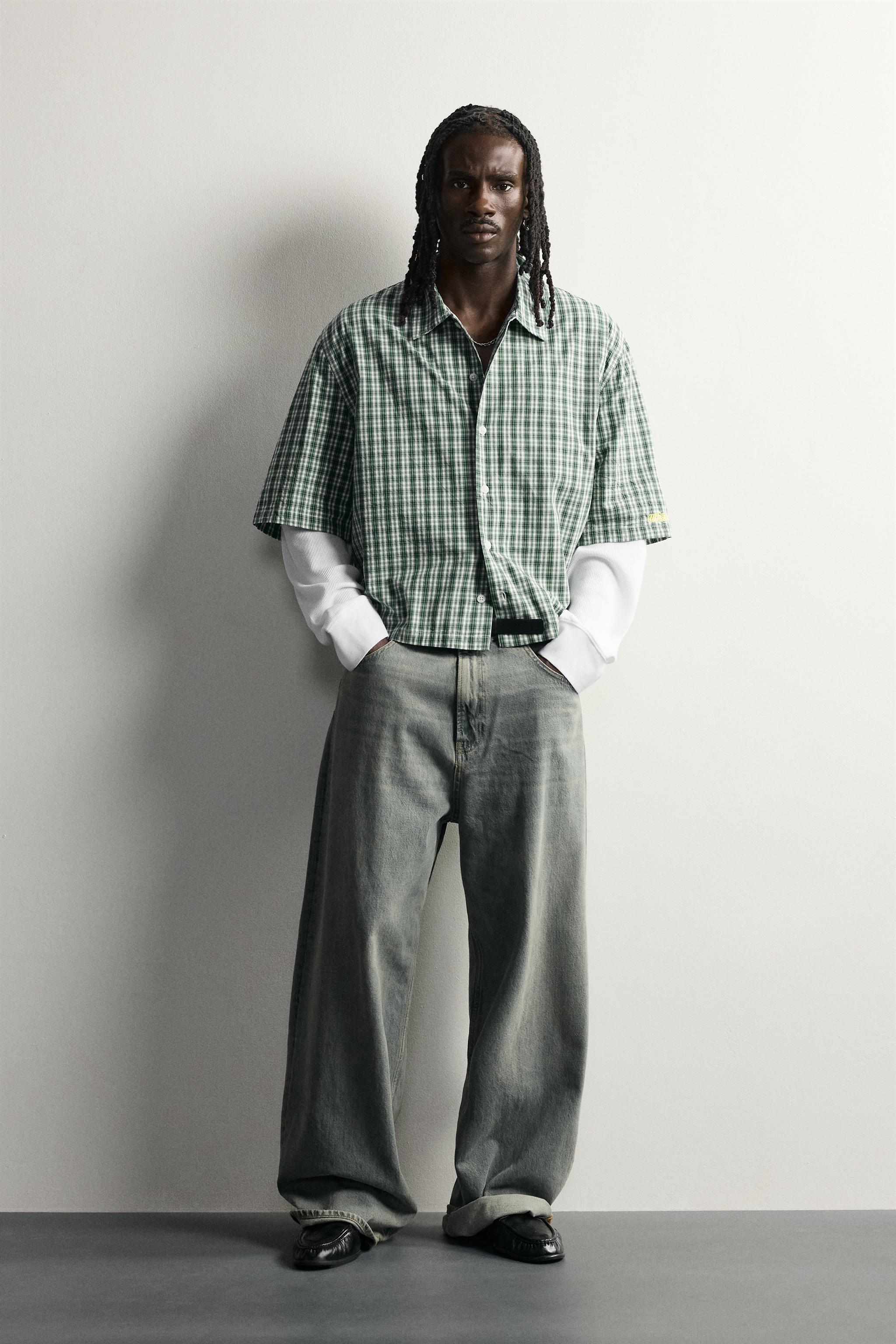 CHEMISE À CARREAUX EFFET SUPERPOSÉ