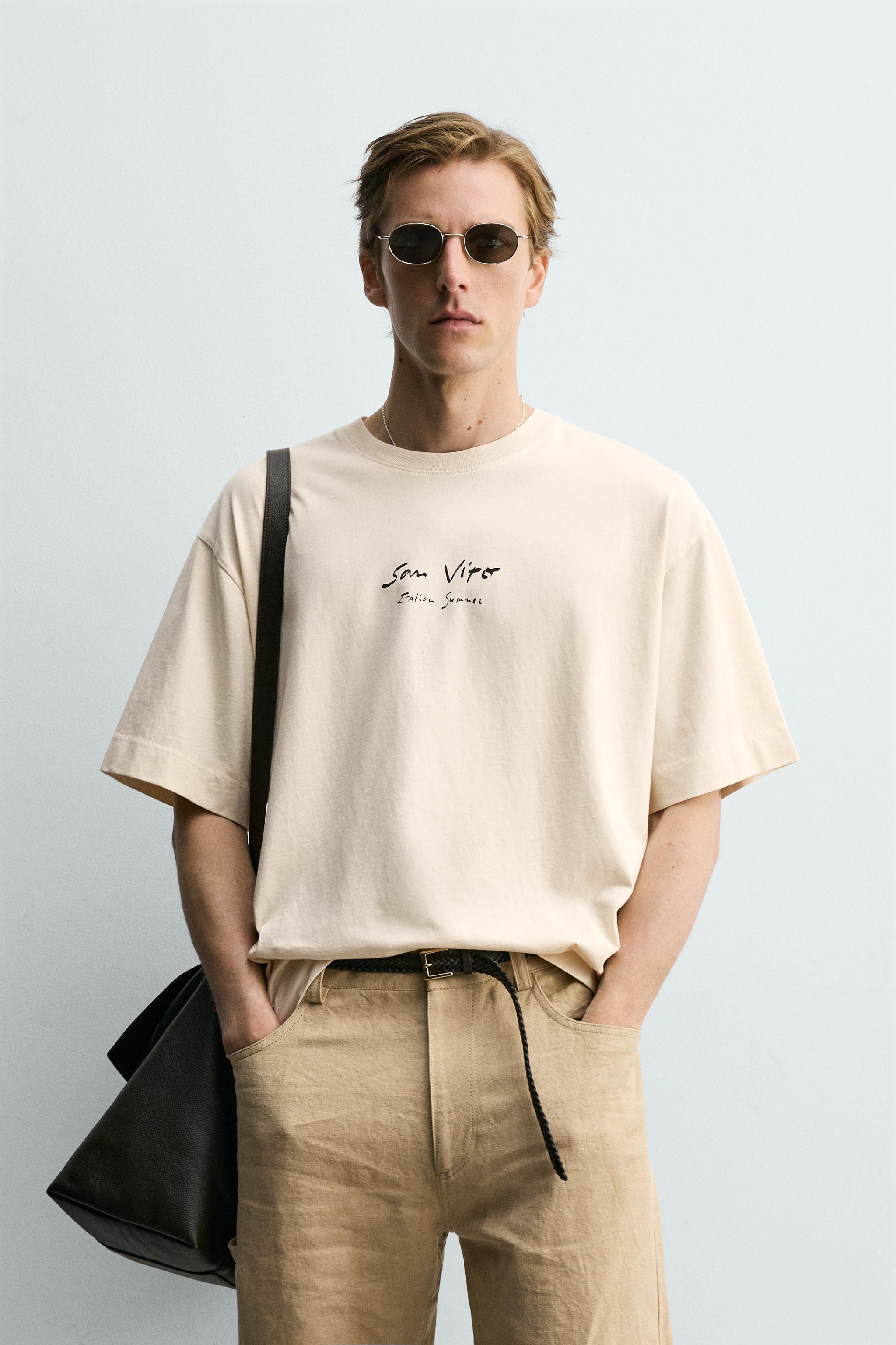 ◆タチカワ◆バーチカル◆W155×H198◆O-2606BL3◆ CAMISETA TEXTOS ESTAMPADOS - Crudo / Beige | ZARA Estados Unidos