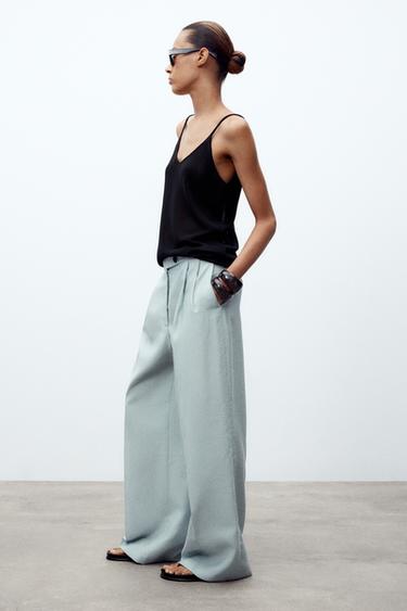 ZW COLLECTION TROUSERS WITH DARTS - Light blue by Zara - Image 2