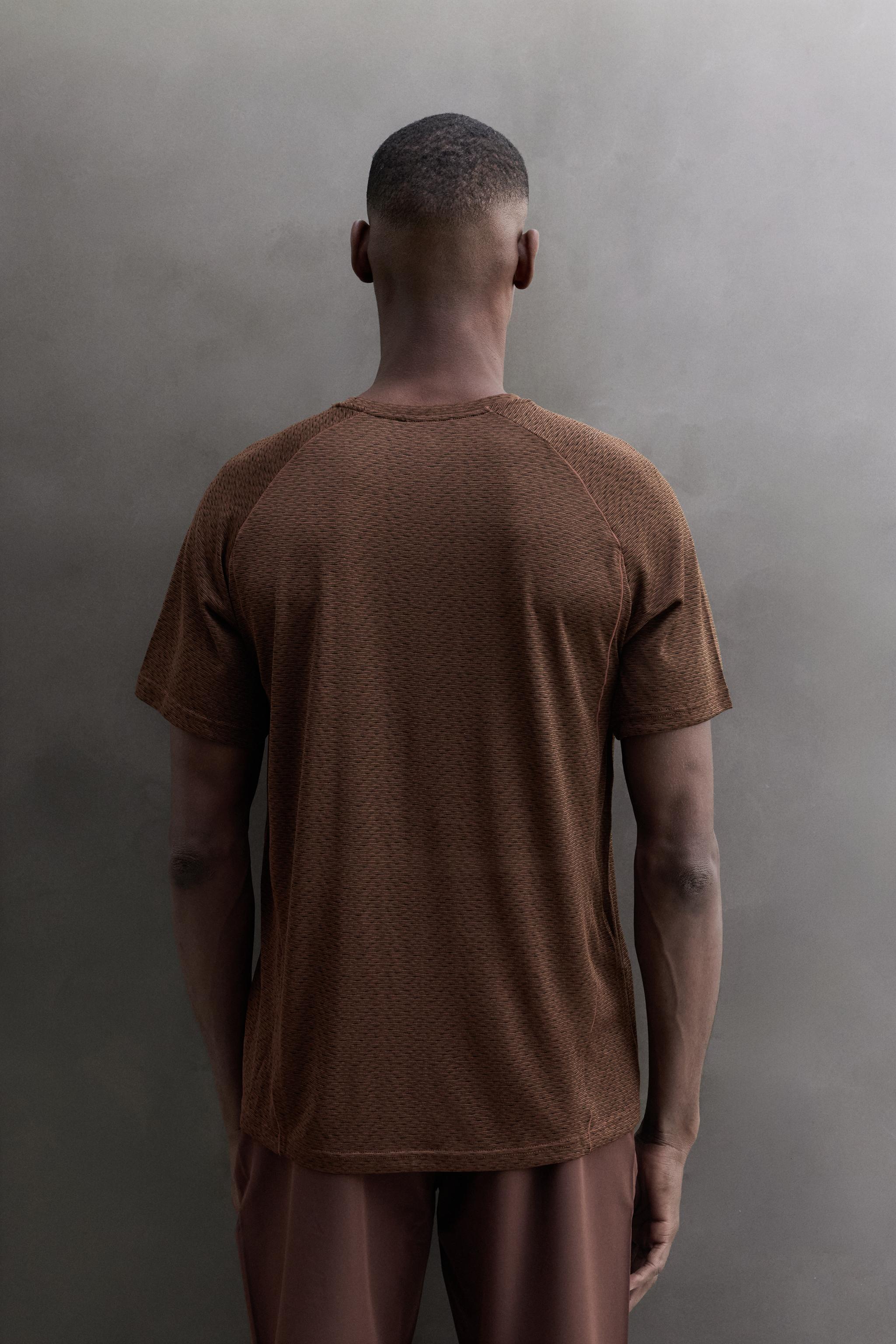 Zara YAPILI RUNNING T-SHIRT görsel 3