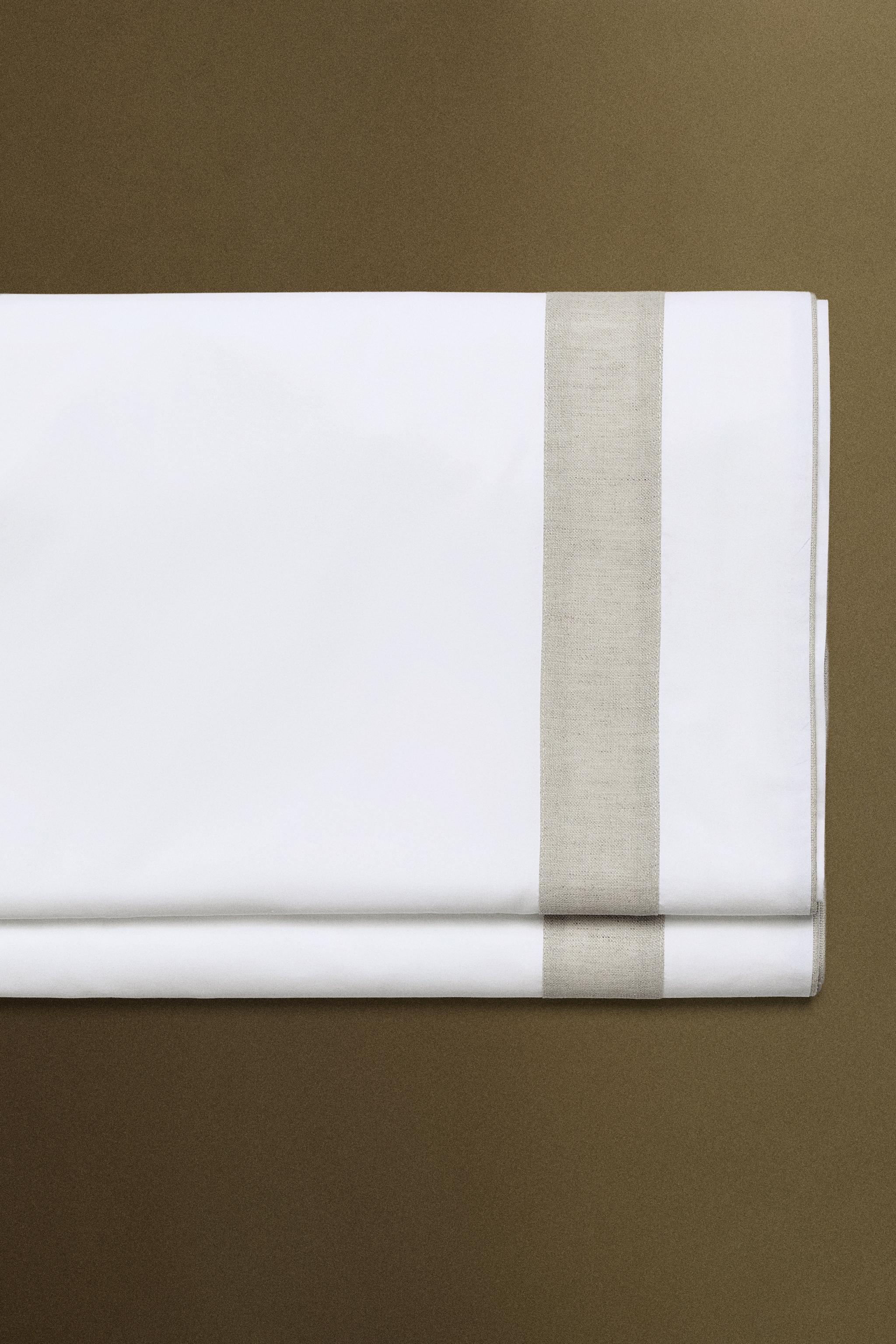 COTTON FLAT SHEET WITH BORDER