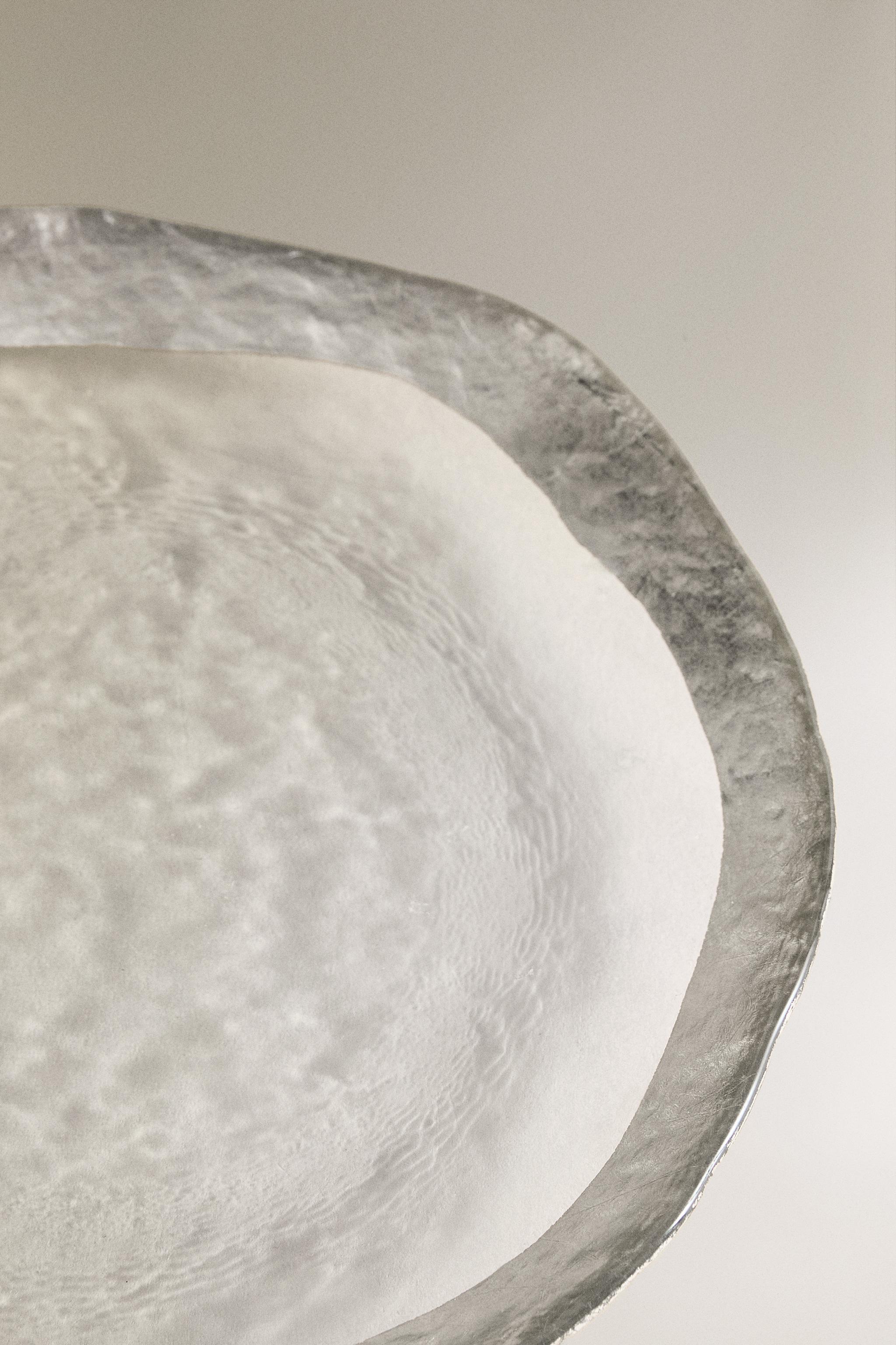 GOLD-RIMMED GLASS SIDE PLATE