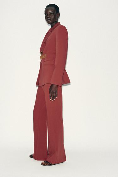 BLAZER CEINTURE LARGE - MARSALA de Zara - Image 3