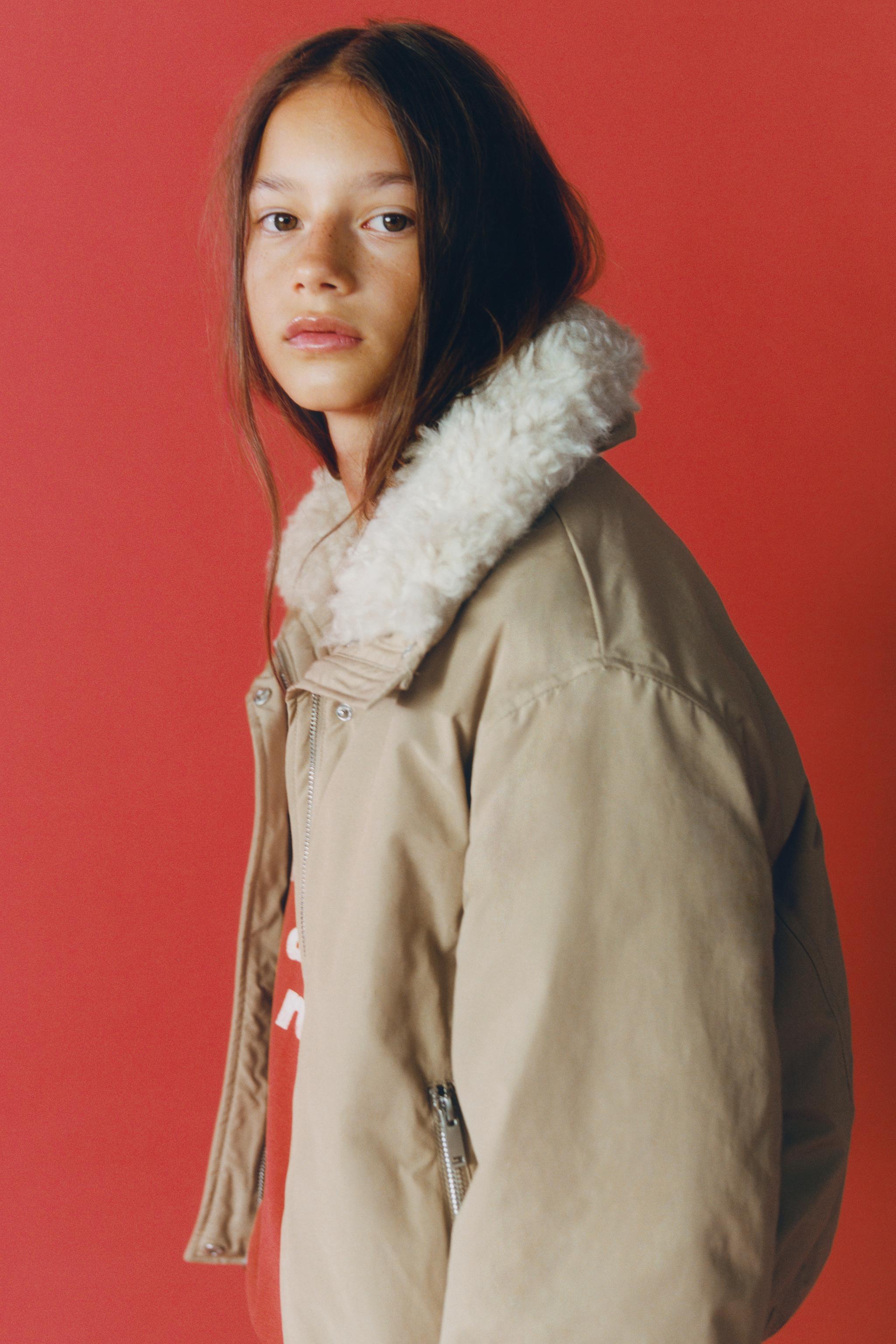 FAUX FUR JACKET - Mid-ecru | ZARA Curaçao / Curazao