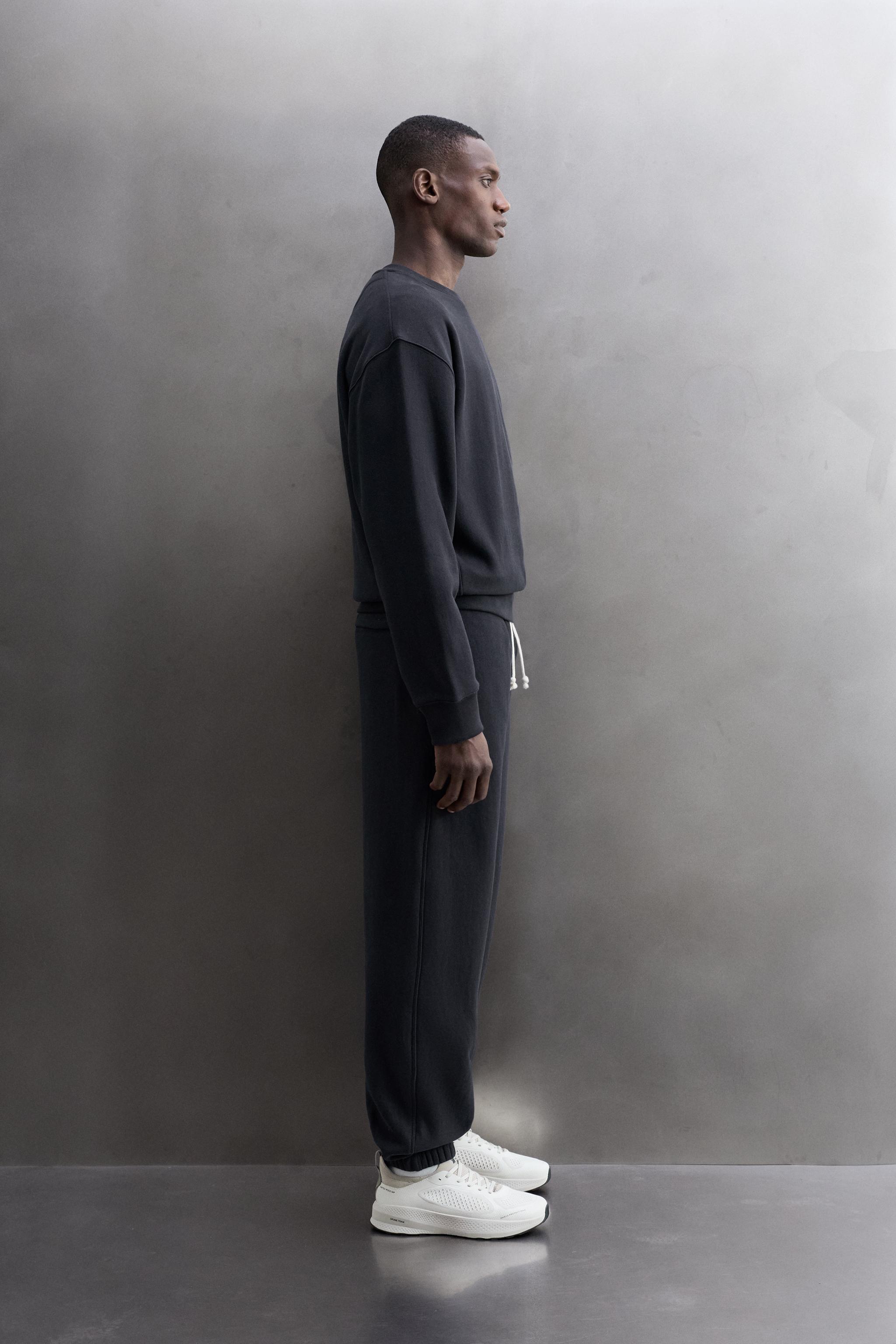 Zara CREWNECK relaxed fit SWEATSHIRT görsel 4