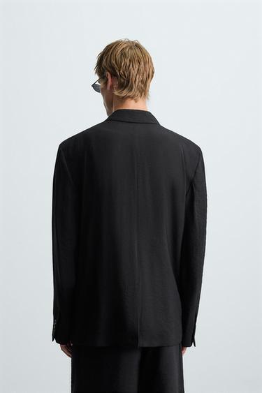 RELAXED FIT FLUID BLAZER - Blue by Zara - Image 2