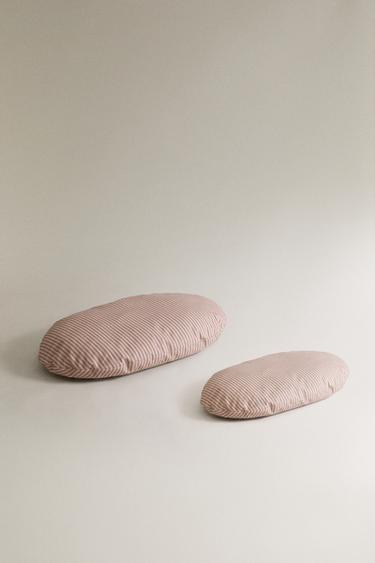 GESTREIFTES HAUSTIERBETT-KISSEN - Rosa von Zara - Bild 0