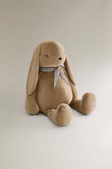 KIDS' LARGE RABBIT SOFT TOY - Dark beige by Zara - Image 1