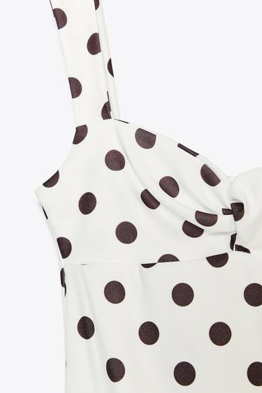POLKA DOT BALLOON DRESS - White by Zara - Image 7