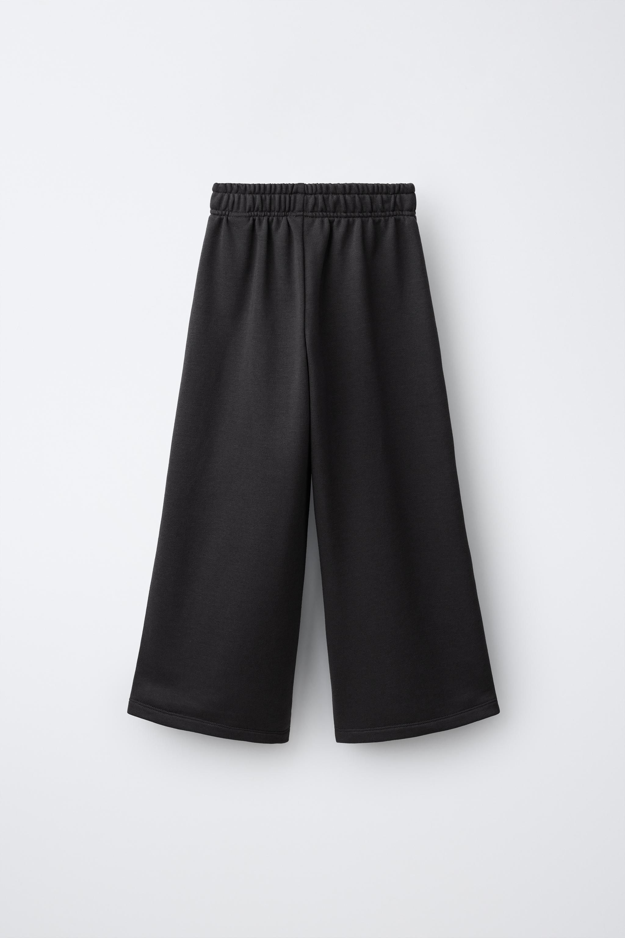 PANTALON WIDE LEG EN MOLLETON À INSCRIPTION