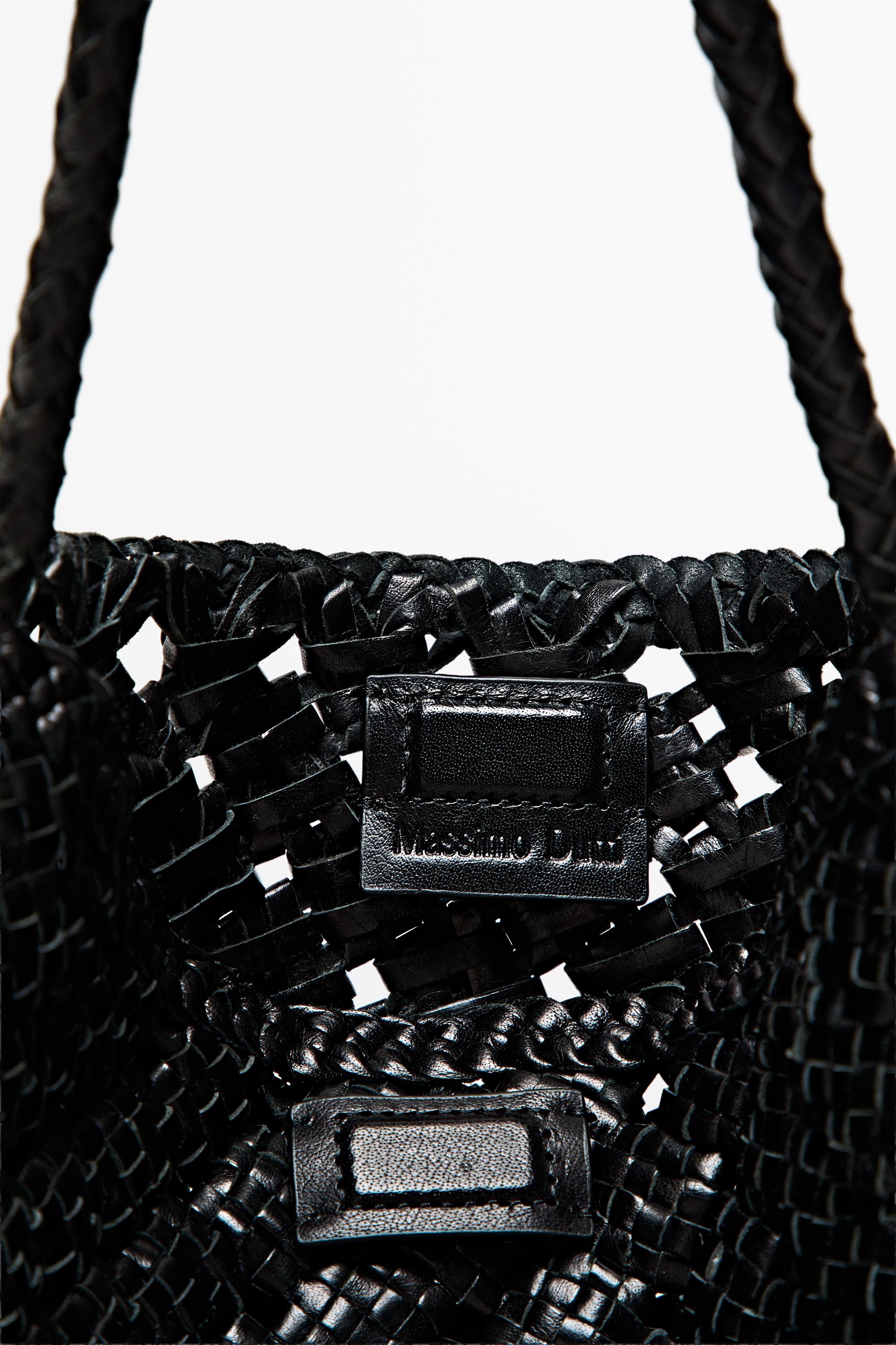 Medium braided nappa leather bag
