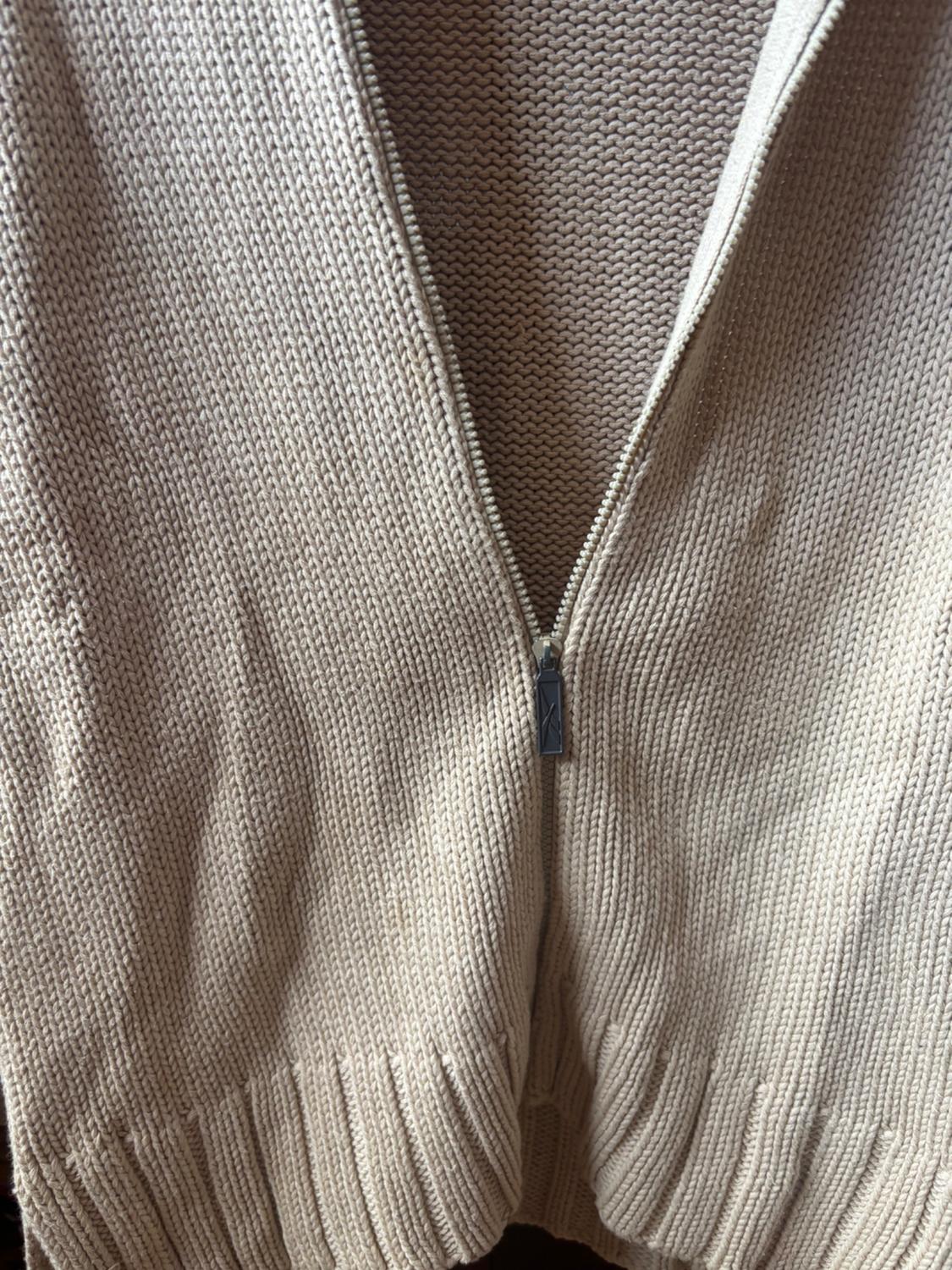 CHAQUETA DE PUNTO BEIGE - Image 2